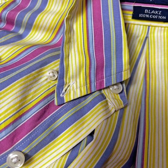 Ralph Lauren Shirt Dress Casual Versatile 100% Cotton Colourful Stripe Polo Logo - Picture 9 of 13